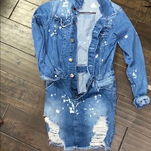 Do some damage Denim Mini Dress